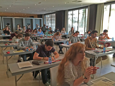 student at the intensive course pre med