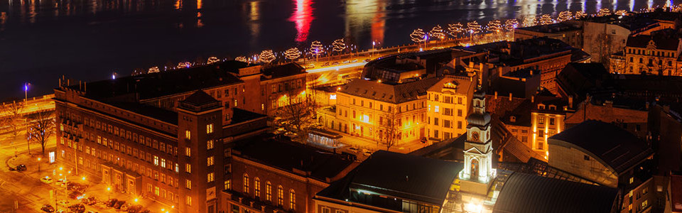 Riga city at night